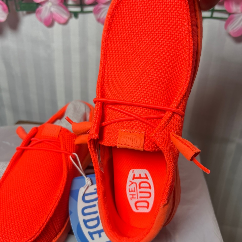 Hey Dude Womans Shoe in Fiery Coral